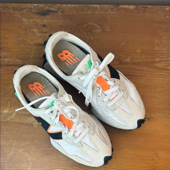 Women’s New Balance 327 Sneakers 🍀 Lime Leaf + Hot Mango Colorway w: Box Size 8 - Picture 8 of 10